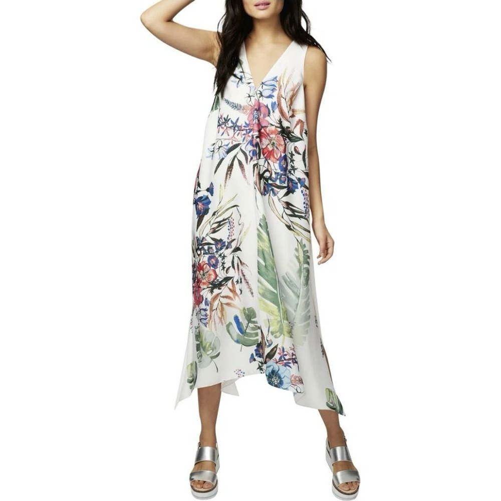 RACHEL Rachel Roy Backless Floral Dress - Cream and Multicolor